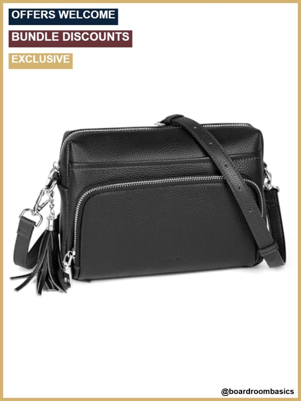 Genuine Leather Crossbody Bag RFID Wallet Travel Purse
